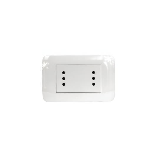 Enchufe duplex 10A color blanco certificado