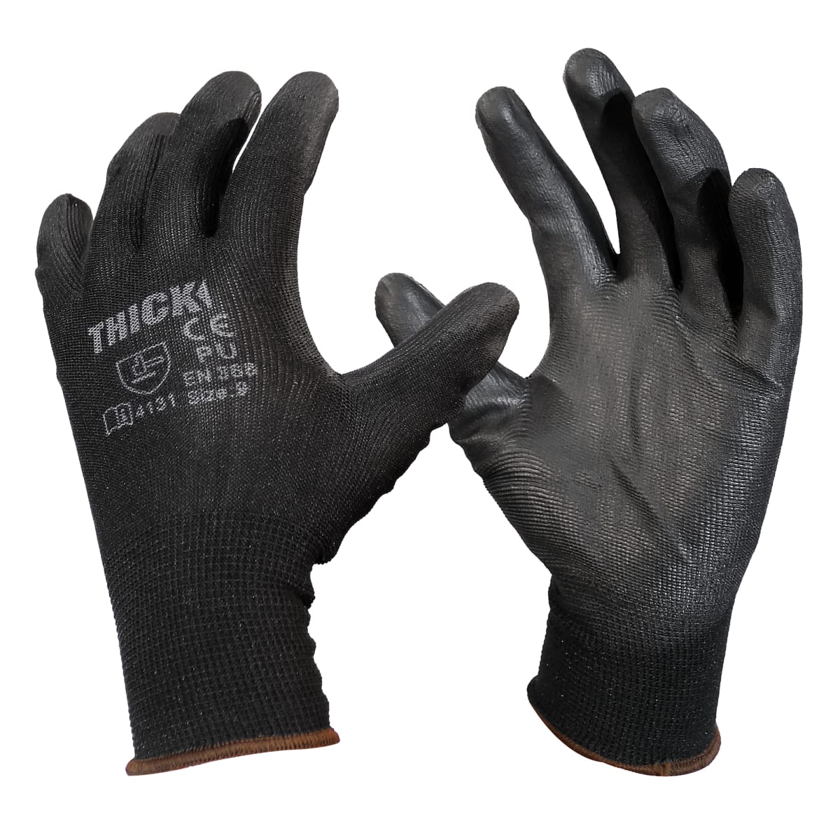 Guantes negros tacto fino