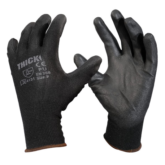 Guantes negros tacto fino
