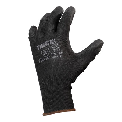 Guantes negros tacto fino