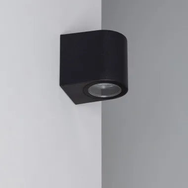 Aplique semicircular GU10 negro