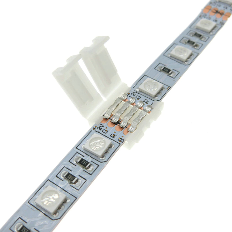 Unión conector cinta led 12V 8mm RGB de 4 pines 1 unidad