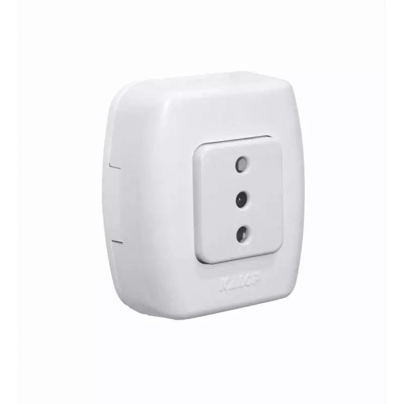 Enchufe simple 10A sobrepuesto Tekna certificado