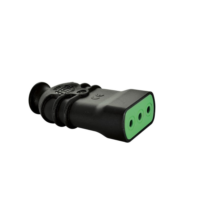 Enchufe volante hembra fanton 16A negro certificado