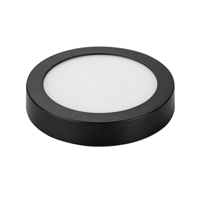 Foco sobrepuesto redondo negro 24w luz cálida