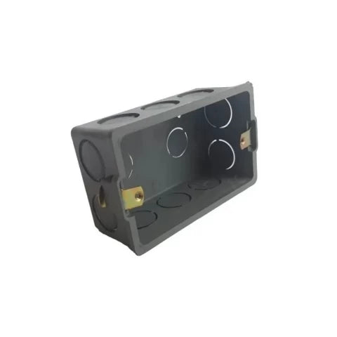 Caja tabiquera oreja metalica 12 entradas gris