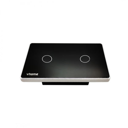 Interruptor Wifi RF vector design SN sin neutro touch 2 canales compatible con Google Home y Alexa