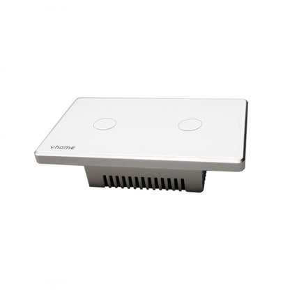 Interruptor Wifi RF vector design SN sin neutro touch 2 canales compatible con Google Home y Alexa