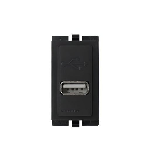 Módulo cargador USB 1A S17 negro