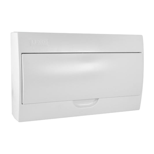 Tablero sobrepuestos PVC 18 polos tapa blanca