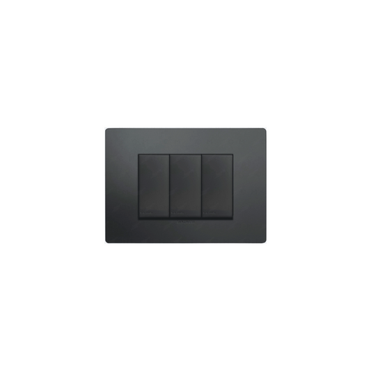 Interruptor triple 9/32 S33 NOIR MATE