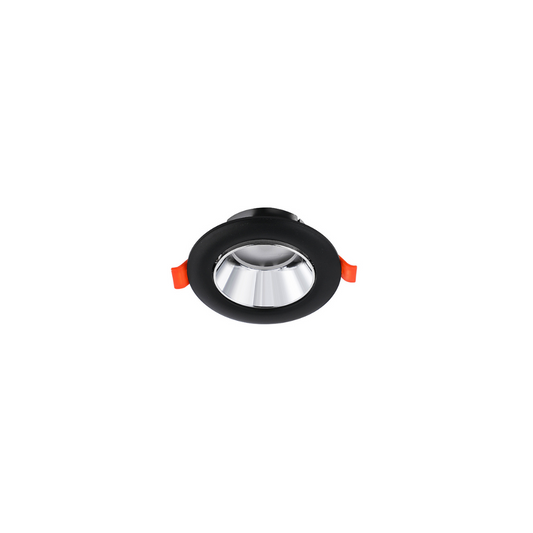 Aplique embutido sport porta GU10 plata con negro