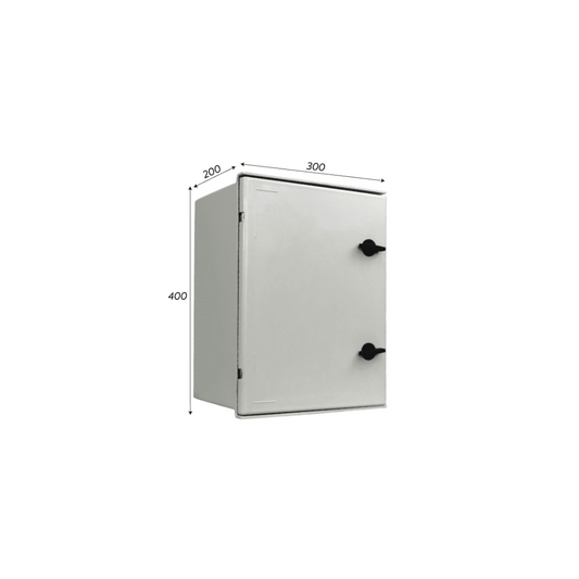 Gabinete poliéster 1 puerta 400x300x200 IK10 IP65
