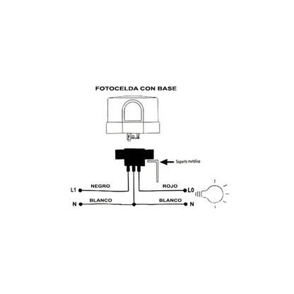 Fotocelda con base 1.800W 110-240V/AC