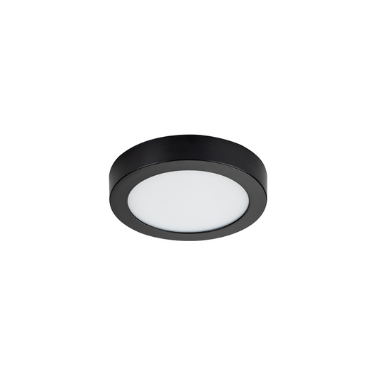 Foco sobrepuesto redondo negro profesional 12w luz fría