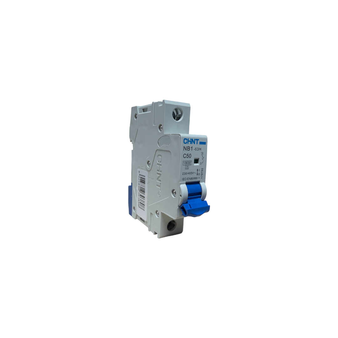 Automático 1X50A 10kA curva C NB1-63H