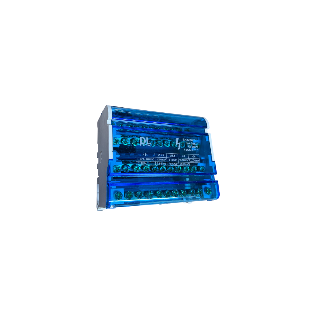 Barra repartidora tetrapolar 11 polos 125A DL