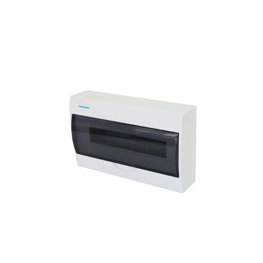 Tablero sobrepuestos PVC 18 polos tapa humo