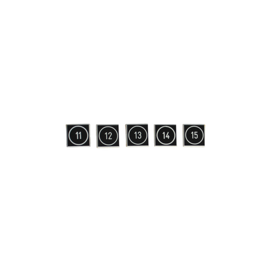 Rotulado lamicoide de numero 11 al 15 15x15mm 3 de c/u