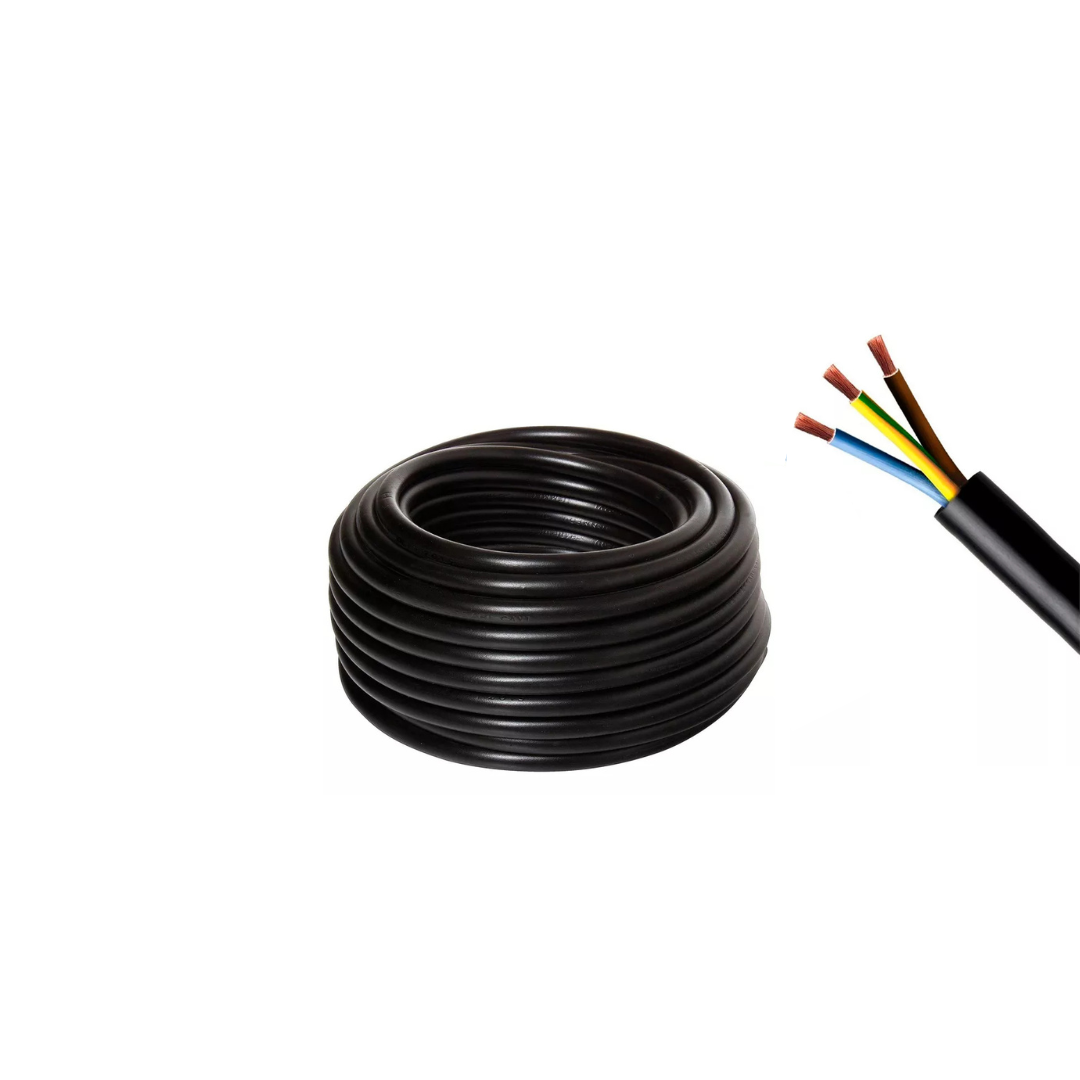Cordón H05VV-F 500V 3X1MM negro*1 Mts certificación sec
