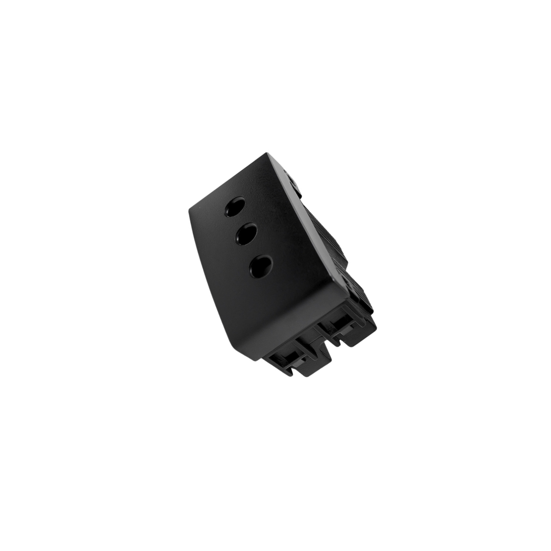 Módulo enchufe 2P+T 10A negro