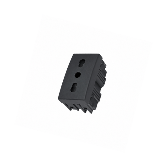 Módulo enchufe 2P+T 10/16A negro