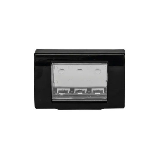 Tapa sobrepuesta hydrobox de 3 módulos negro
