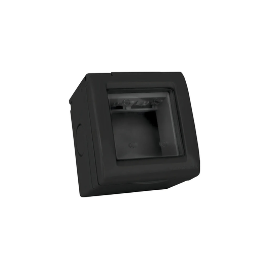 Caja sobrepuesta hydrobox de 2 módulos negro