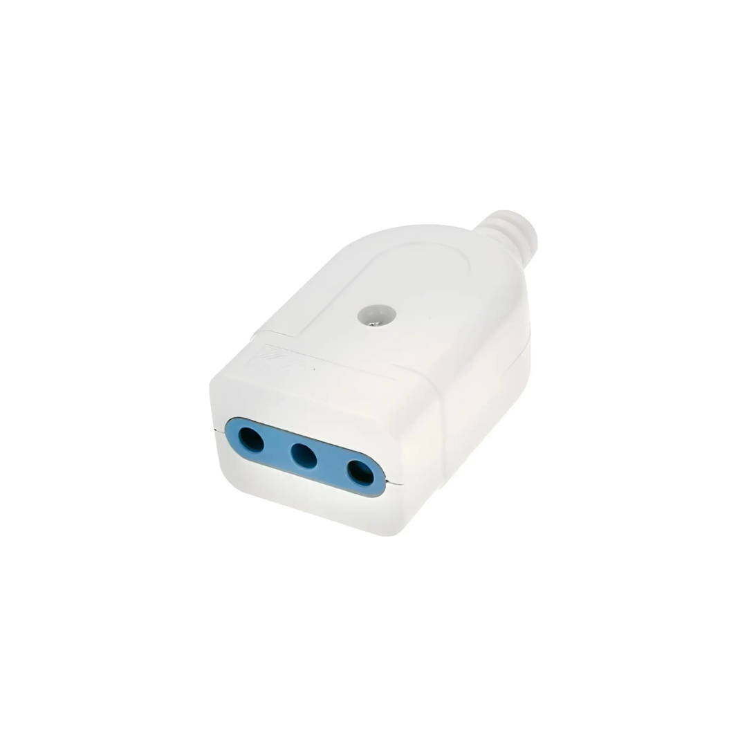 Enchufe hembra 2P + T 10A blanco certificado