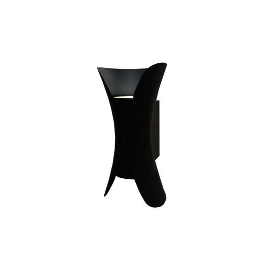 Aplique de muro negro doble haz 2x5w