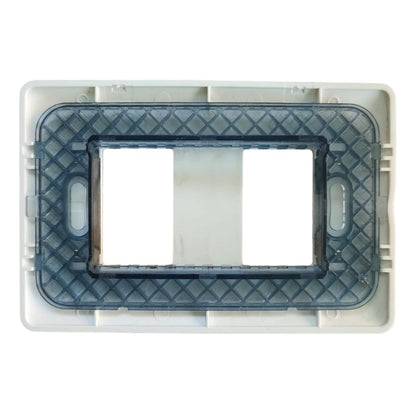 Placa triple con soporte blanca