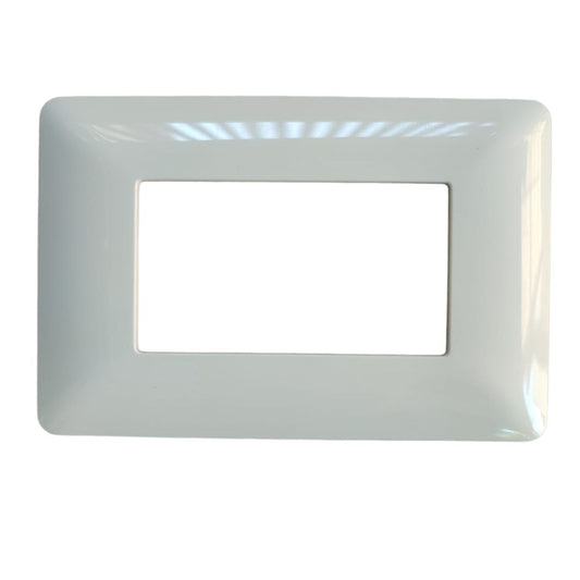 Placa triple con soporte blanca