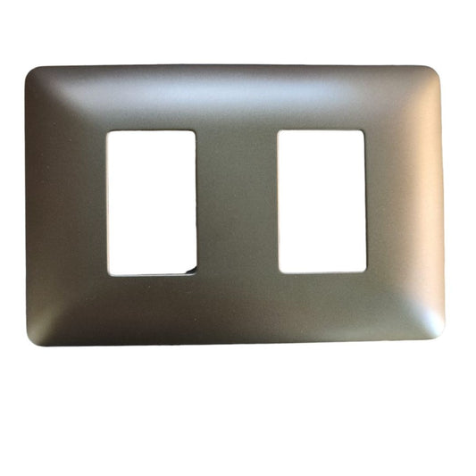 Placa doble con soporte café