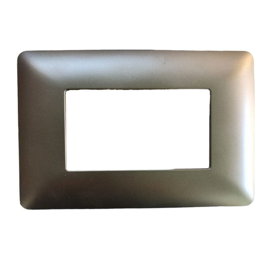 Placa triple con soporte café