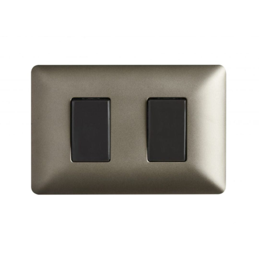 Interruptor doble 9/15 10A café certificado