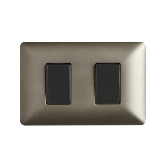 Interruptor doble 9/15 10A café certificado