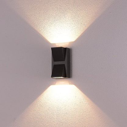 Aplique negro 2 haces luz cálida
