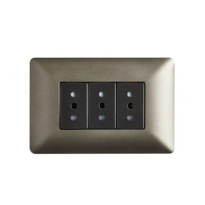 Enchufe triple café 10A certificado