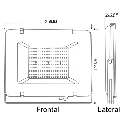 Proyector de área thin light 100w luz cálida