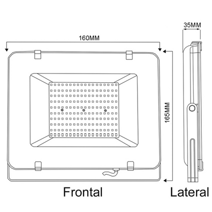 Proyector de área 50w luz cálida