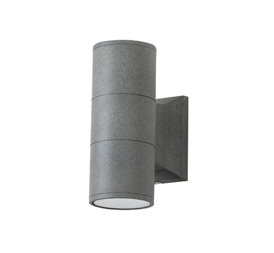 Aplique cilíndrico gris porta ampolleta GU10