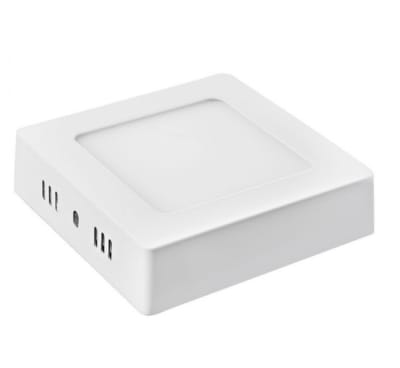 Foco sobrepuesto cuadrado 12w luz fría