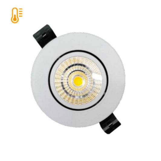 Foco embutido downlight redondo cob 10w luz cálida
