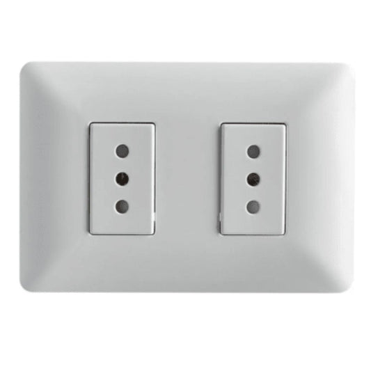 Enchufe doble blanco 10A certificado