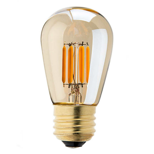 Ampolleta filamento E27 ambar 2w luz cálida