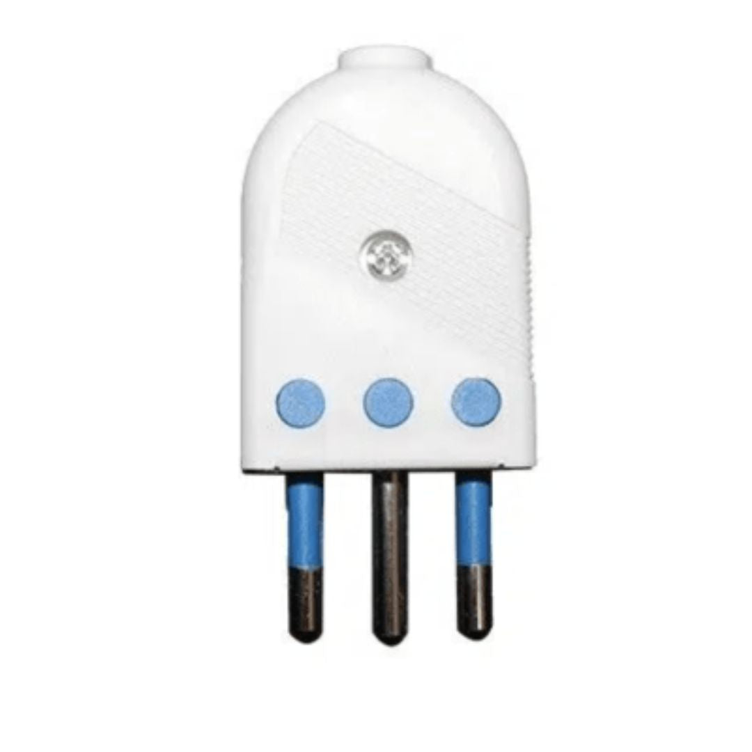 Enchufe macho blanco 10A certificado