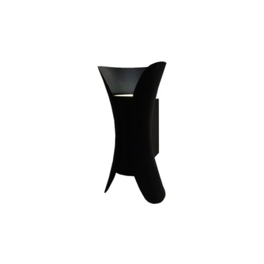 Aplique de muro negro doble haz