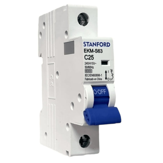 Automático monofásico 1x25A 6KA curva c stanford certificado