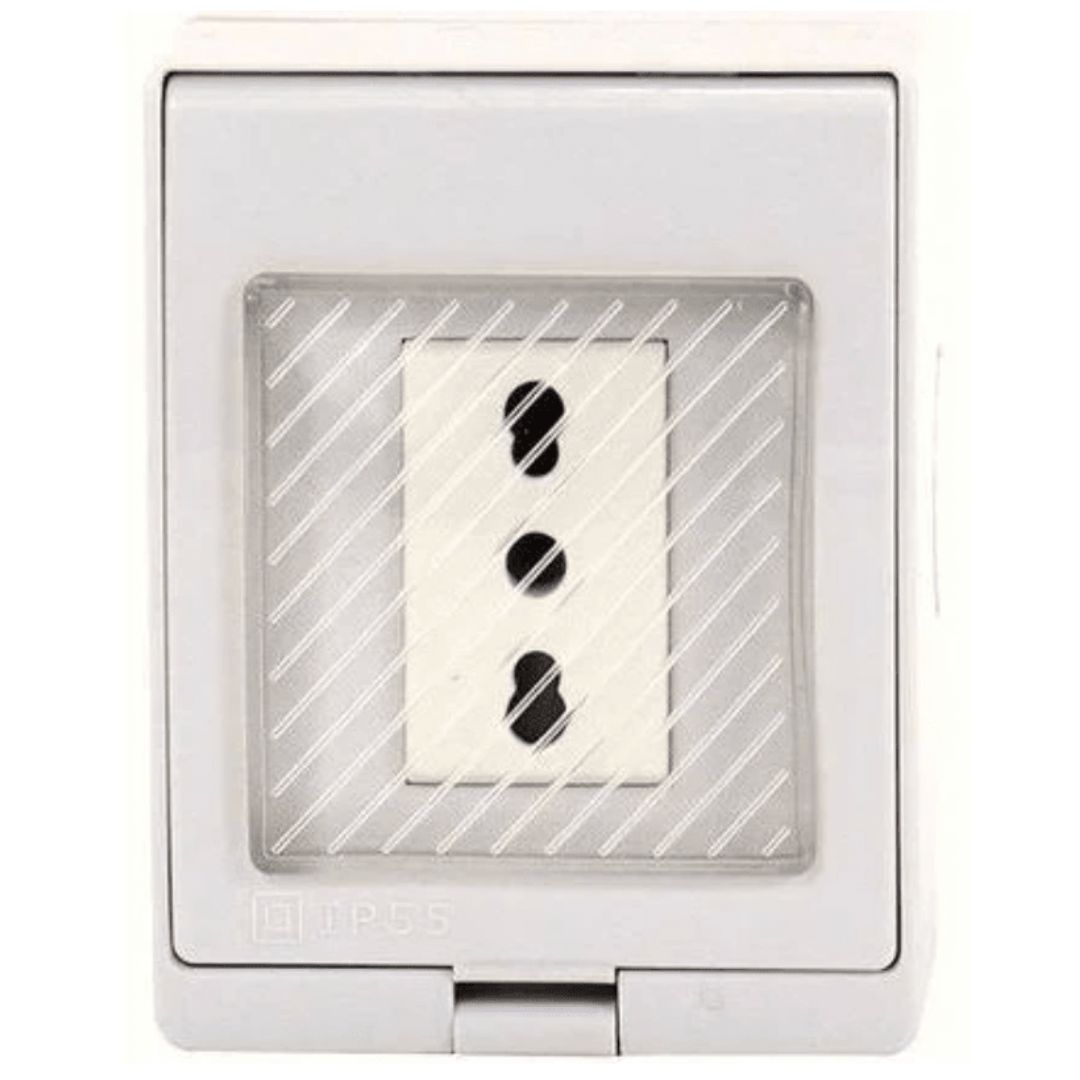 Hidrobox con enchufe simple 10/16A certificado