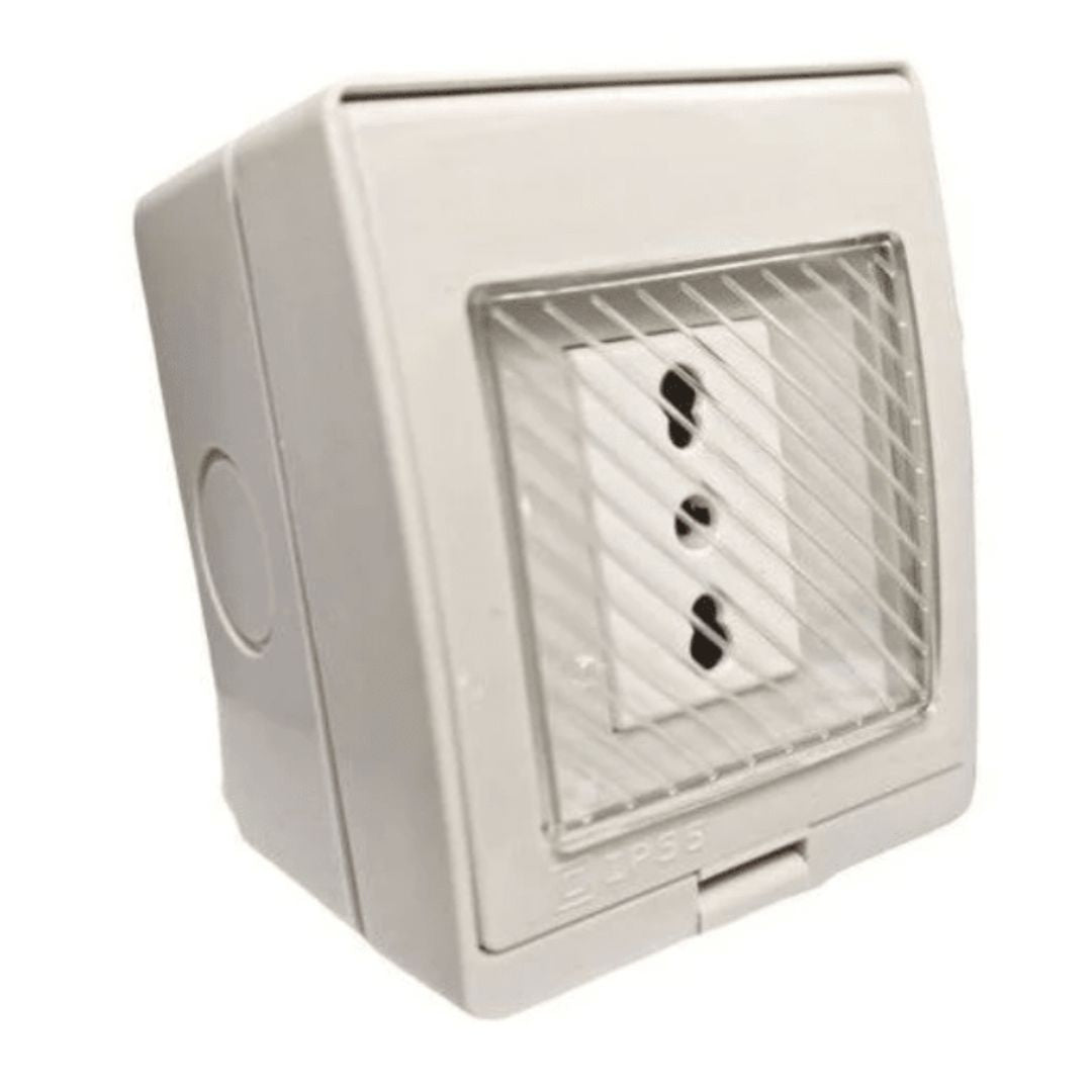 Hidrobox con enchufe simple 10/16A certificado